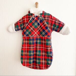 Quiltex Vintage Christmas Plaid Baby Bunting Snow Sack